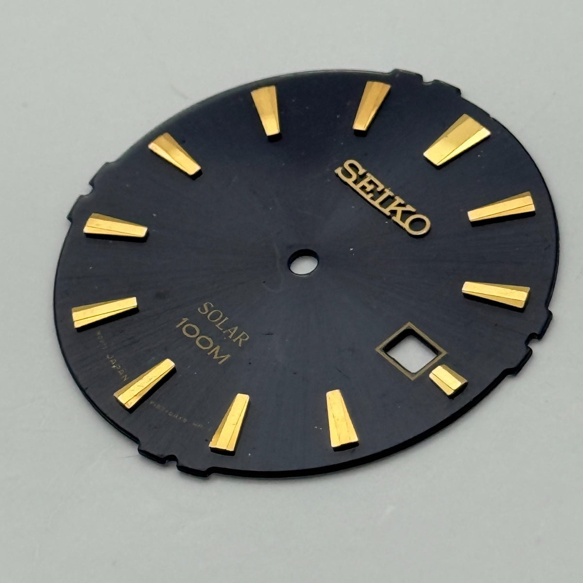 Seiko V157-0AY8 Watch Dial Solar 100M Black Japan Spare Parts Repair 31.4mm