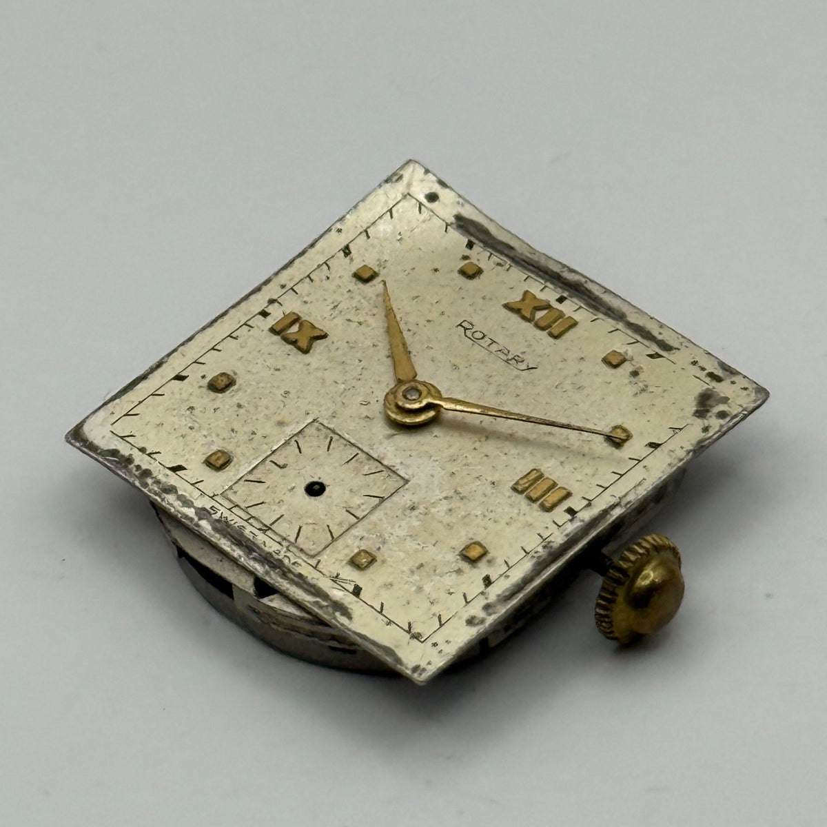 Rotary 830 Watch Movement - 15 Jewels - For Parts / Repair - 20mm