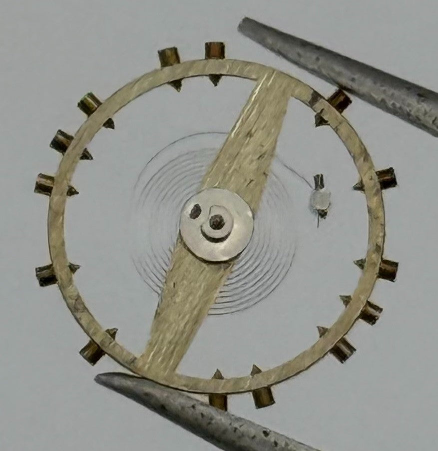 FHF 67 Balance Wheel Complete And Spring Renata 609 Watch Movement Parts NOS