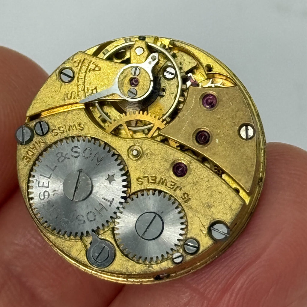 Thomas Russell & Son Watch Movement - Sub Second - For Parts / Repair - 23.2mm