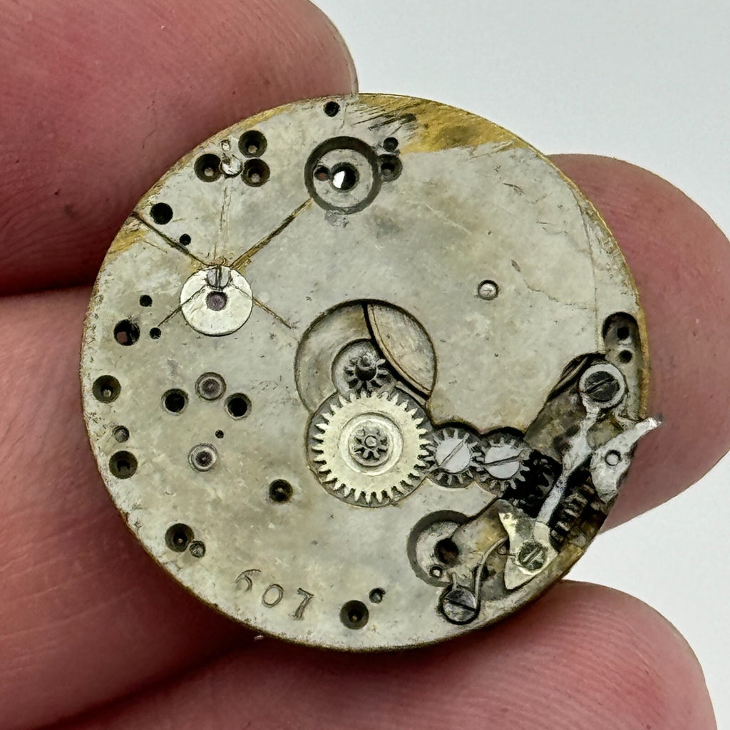 Unidentified Watch Movement Manual Wind Swiss Parts Repair 24.8mm