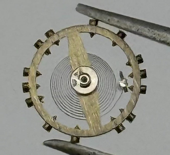 FHF 59-21 Inca Balance Wheel Complete And Spring 1365 Watch Movement Parts NOS