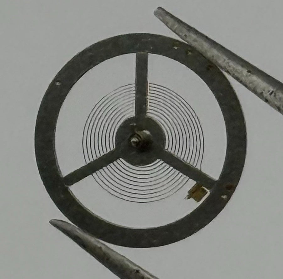 E.S. 50 Balance Wheel Complete And Spring 12’’’ Renata 1400 Watch Movement Parts