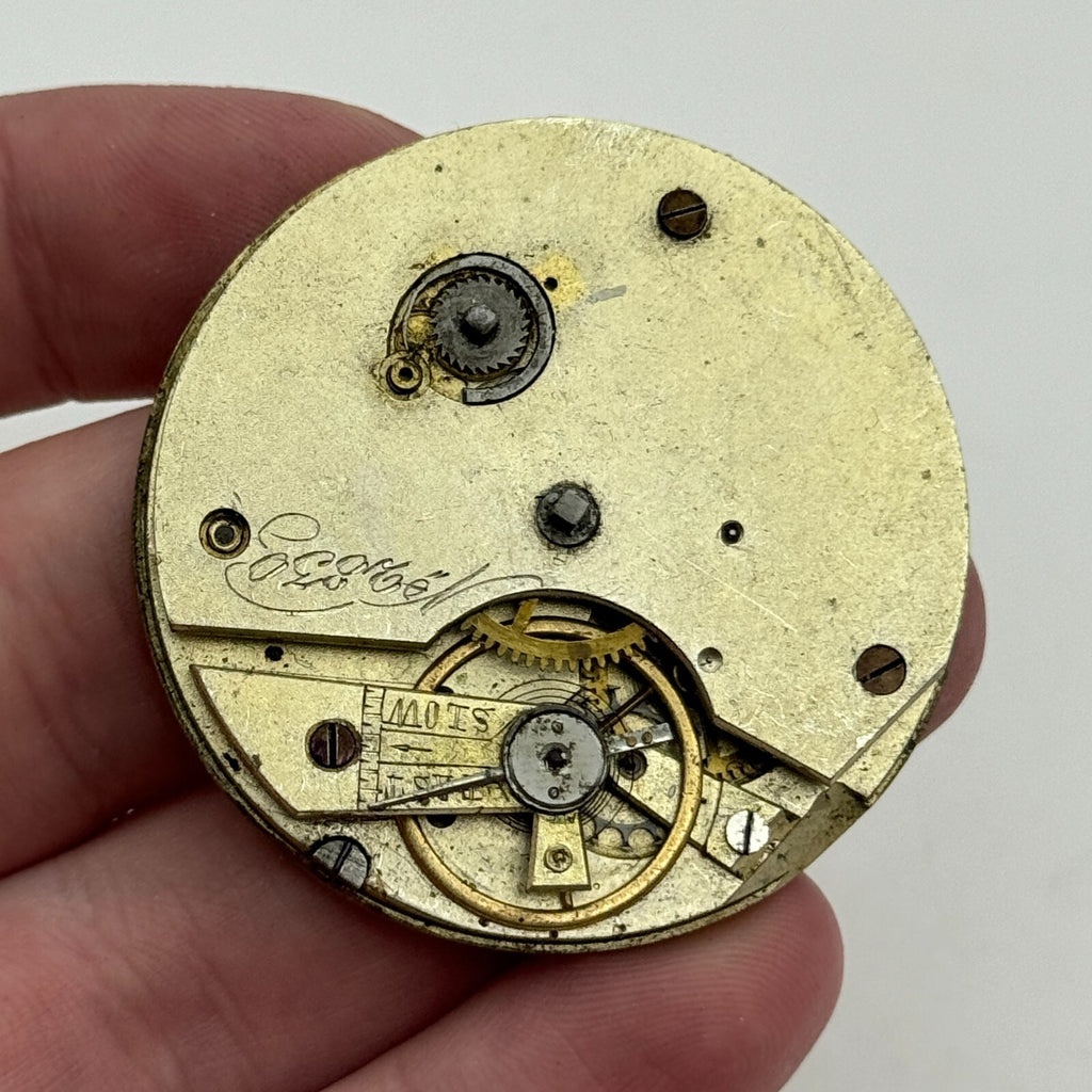 Antique Pocket Watch Movement Key Wound Parts Repair Spares 45.5mm