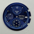 Seiko 7T92-0KE0 Watch Dial Chronograph 100M Blue Japan Spare Parts Repair 30.9mm
