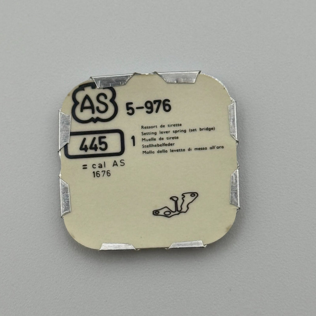 AS 976 Setting Lever Spring - 5 - 445 - New Old Stock - Watch Parts