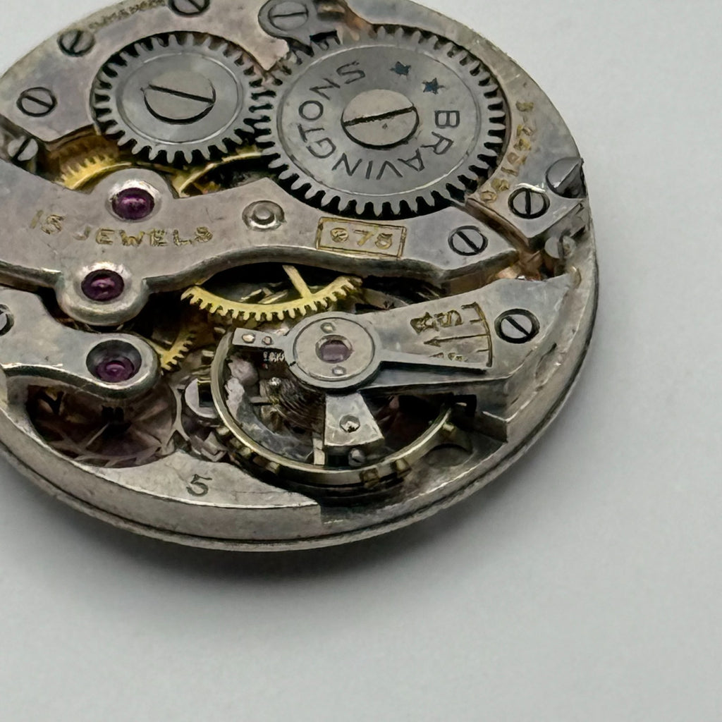 Bravingtons 975 Watch Movement Renown Sub Seconds Manual Vintage Parts 21.9mm