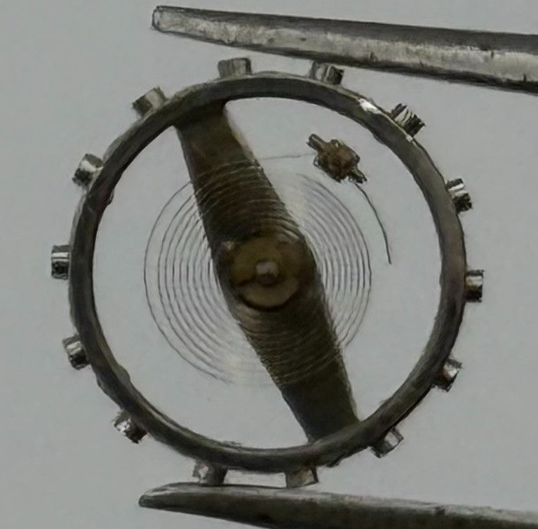 Brac 2051 Balance Wheel Complete And Spring 5¼’’’ 69 M Watch Movement Parts NOS