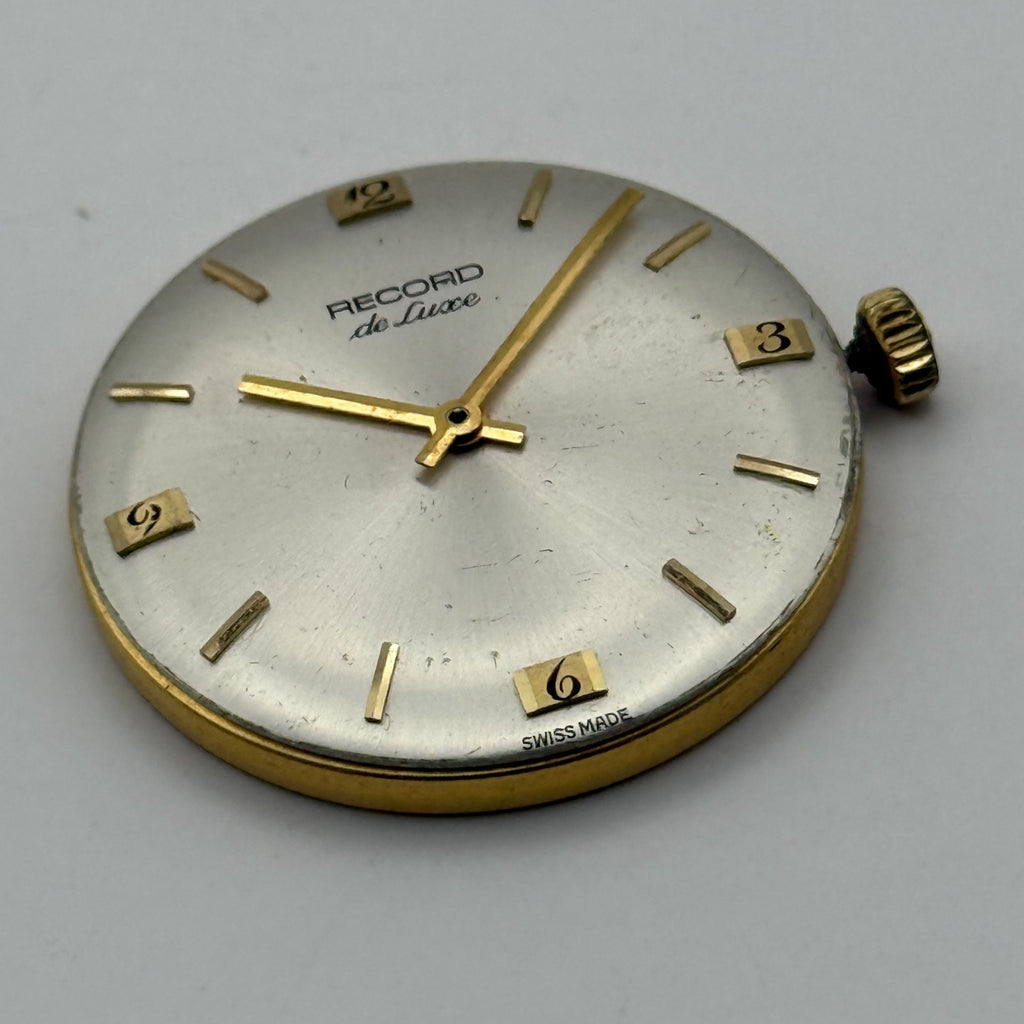 Record 650 Watch Movement - De Luxe 17 Jewels - For Parts / Repair - 29.7mm