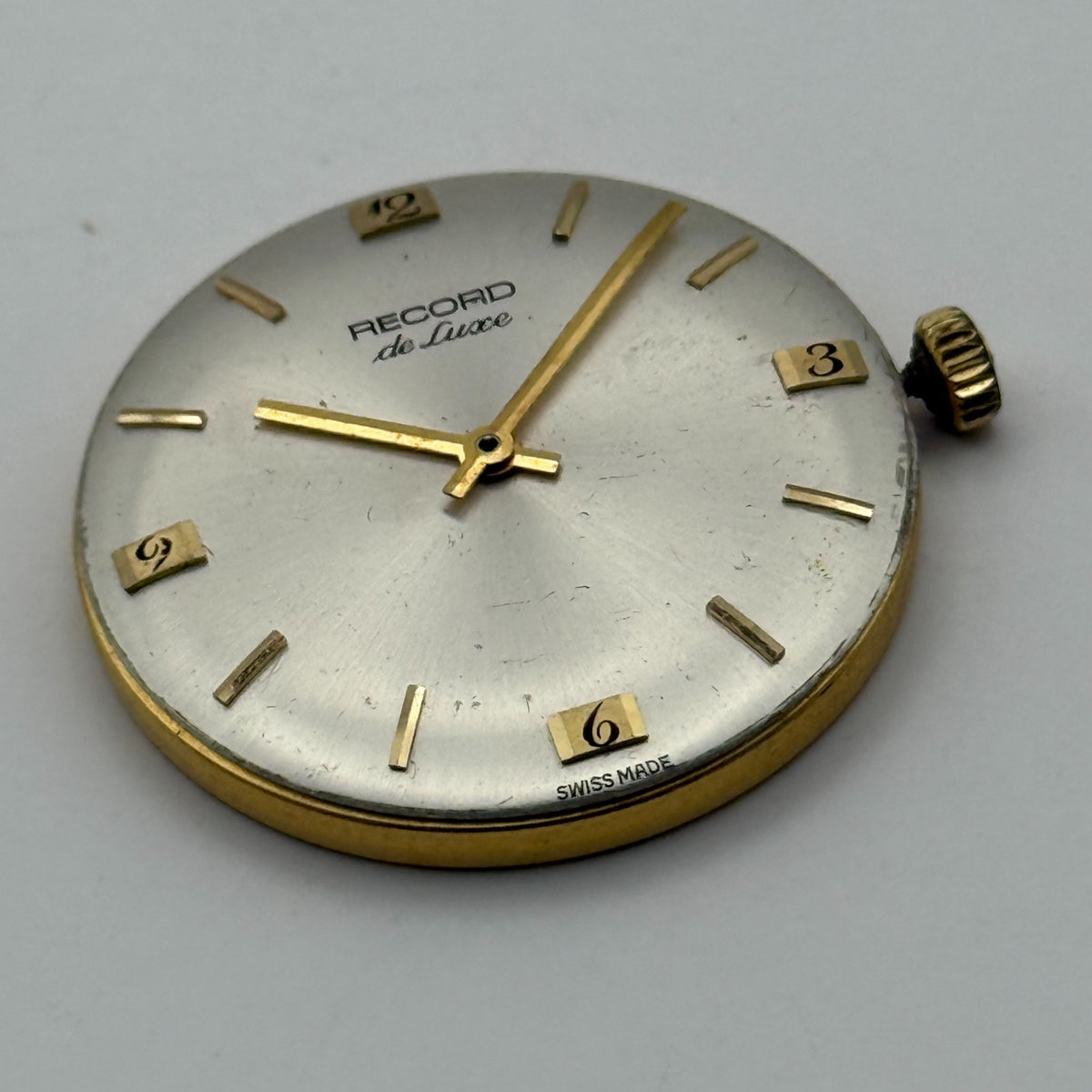 Record 650 Watch Movement - De Luxe 17 Jewels - For Parts / Repair - 29.7mm