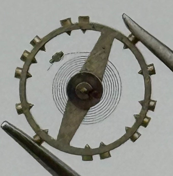 FEF 370 Balance Wheel Complete And Spring 6¾ x8’’’ 2947 Watch Movement Parts NOS