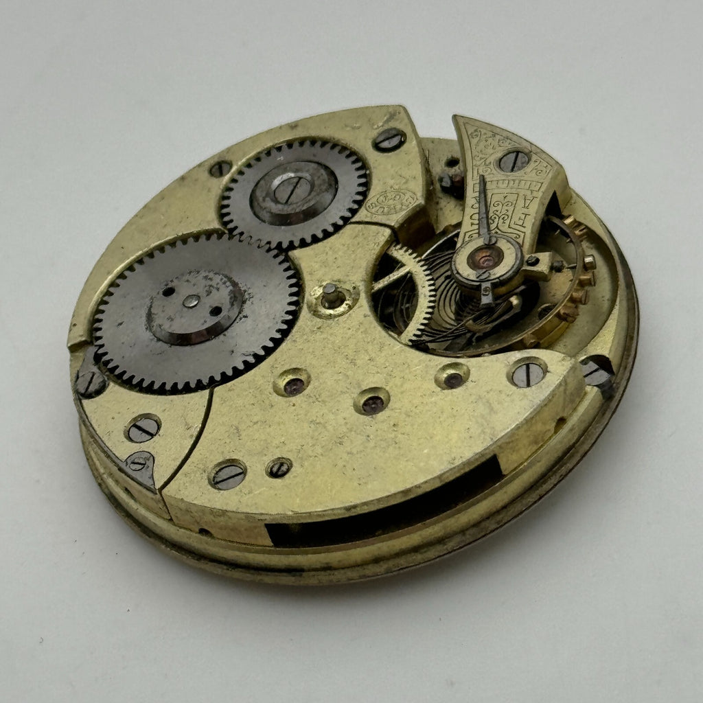 Open Face Cyrus GT Antique Pocket Watch Movement - For Parts / Repair - 40.9mm