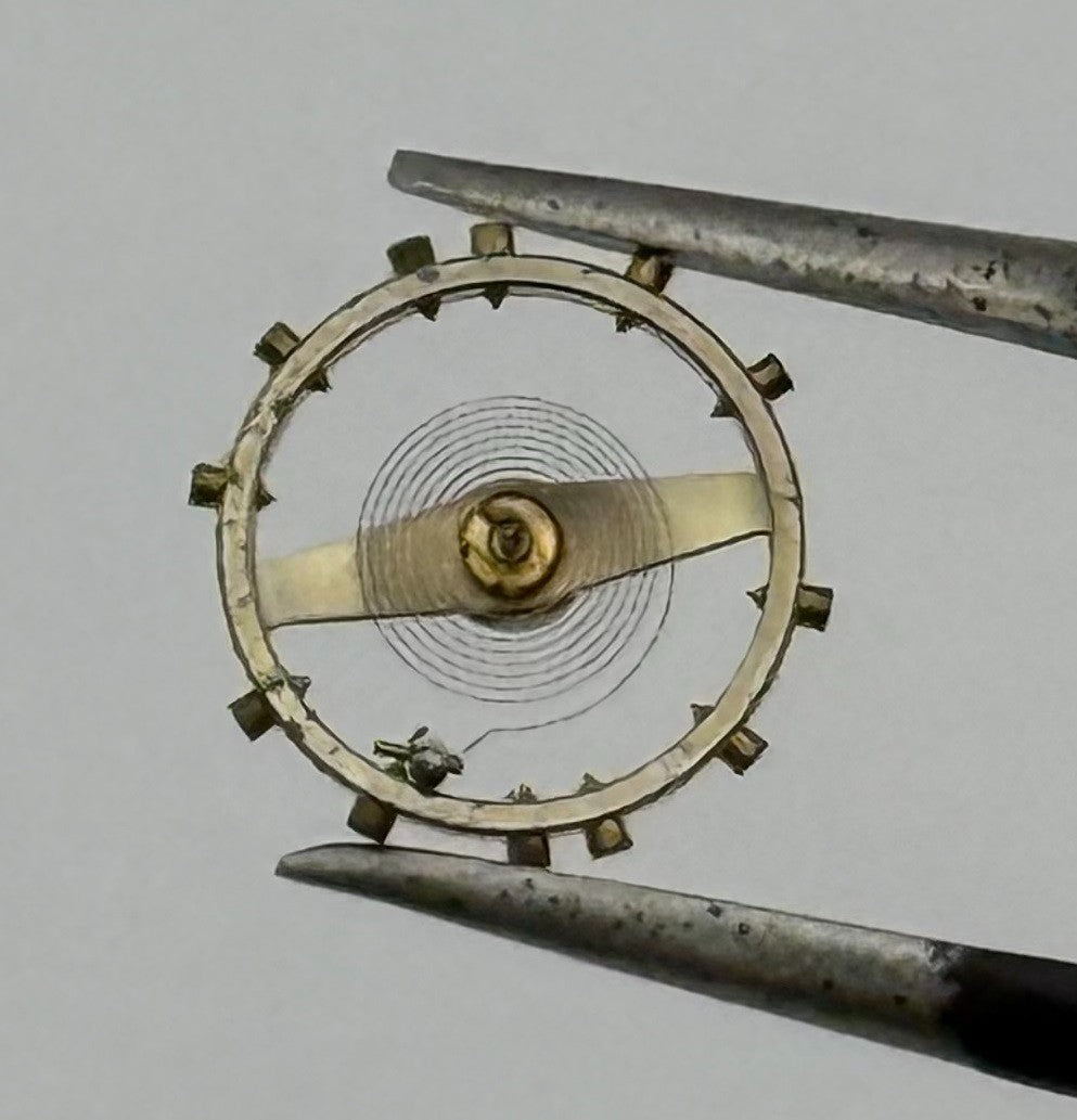 Helvetia 104N Balance Wheel Complete And Spring Ronda 1234 Watch Movement Parts