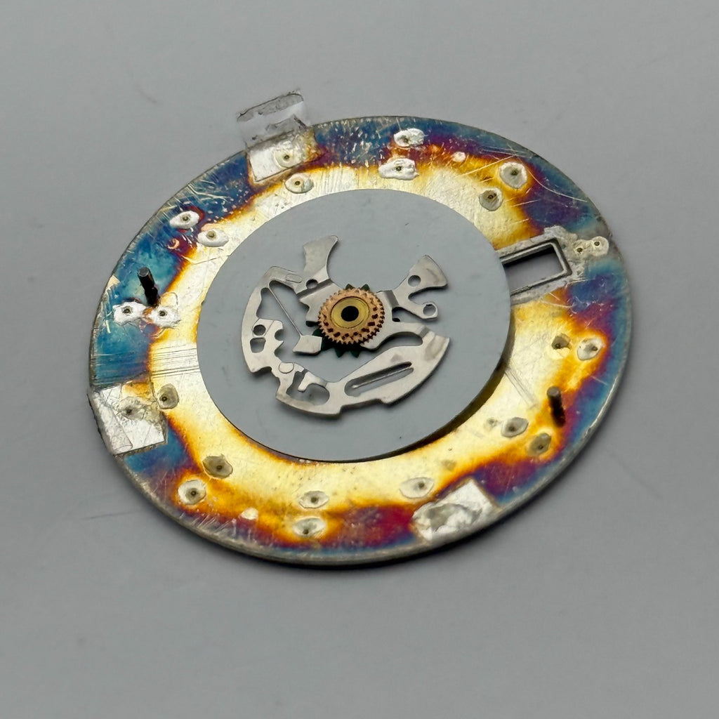 Seiko V743-9AA8 Watch Dial 100M Silver Japan Vintage Spare Parts Repair 29.5mm