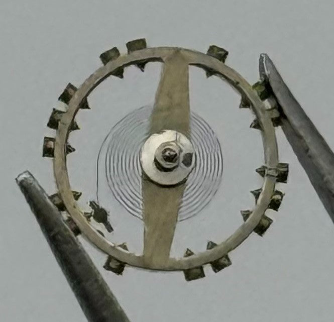 PUW 70 73 Balance Wheel Complete And Spring 5’’’ 517 Watch Movement Parts NOS