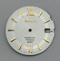 Seiko 5M62-0DF8 Watch Dial Kinetic Titanium 50M Silver Spare Parts Repair 28.8mm
