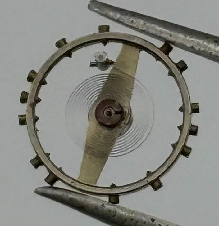Record 102 Balance Wheel Complete And Spring 8¾’’’ 407 Watch Movement Parts NOS