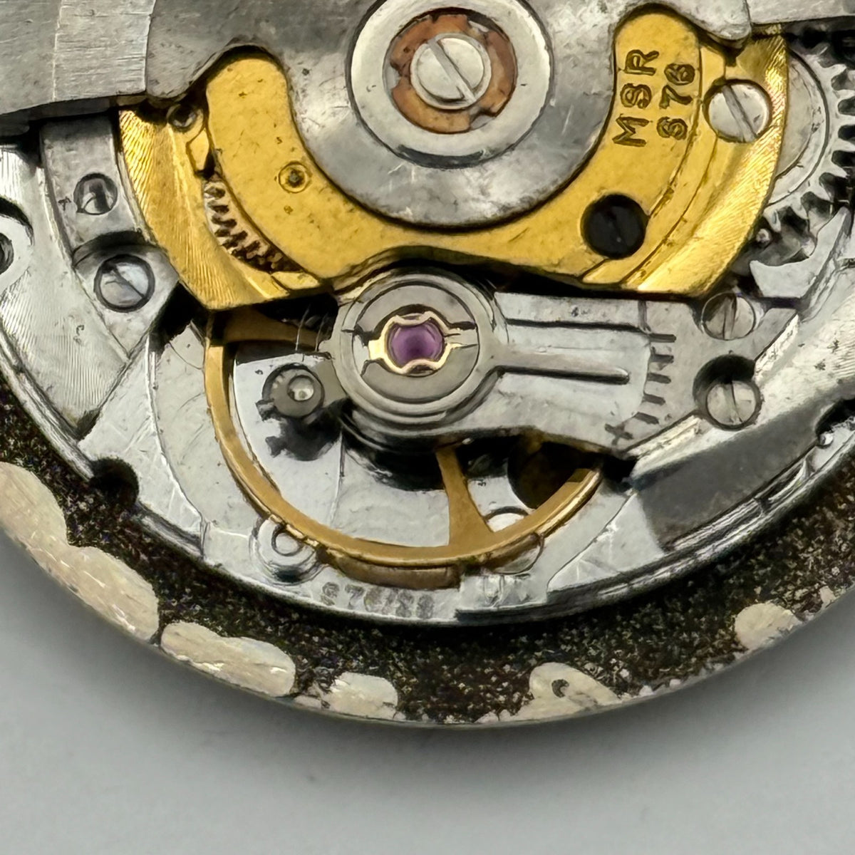 MSR S76/28 Watch Movement Garrard Date 21 Jewels Swiss Automatic Parts 25.9mm