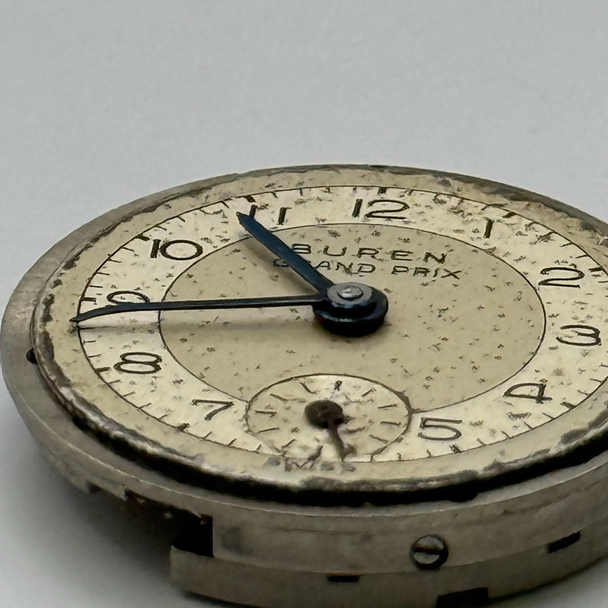 Buren 337 Watch Movement Buren Grand Prix 15 Jewels Swiss Parts Repair 19.3mm