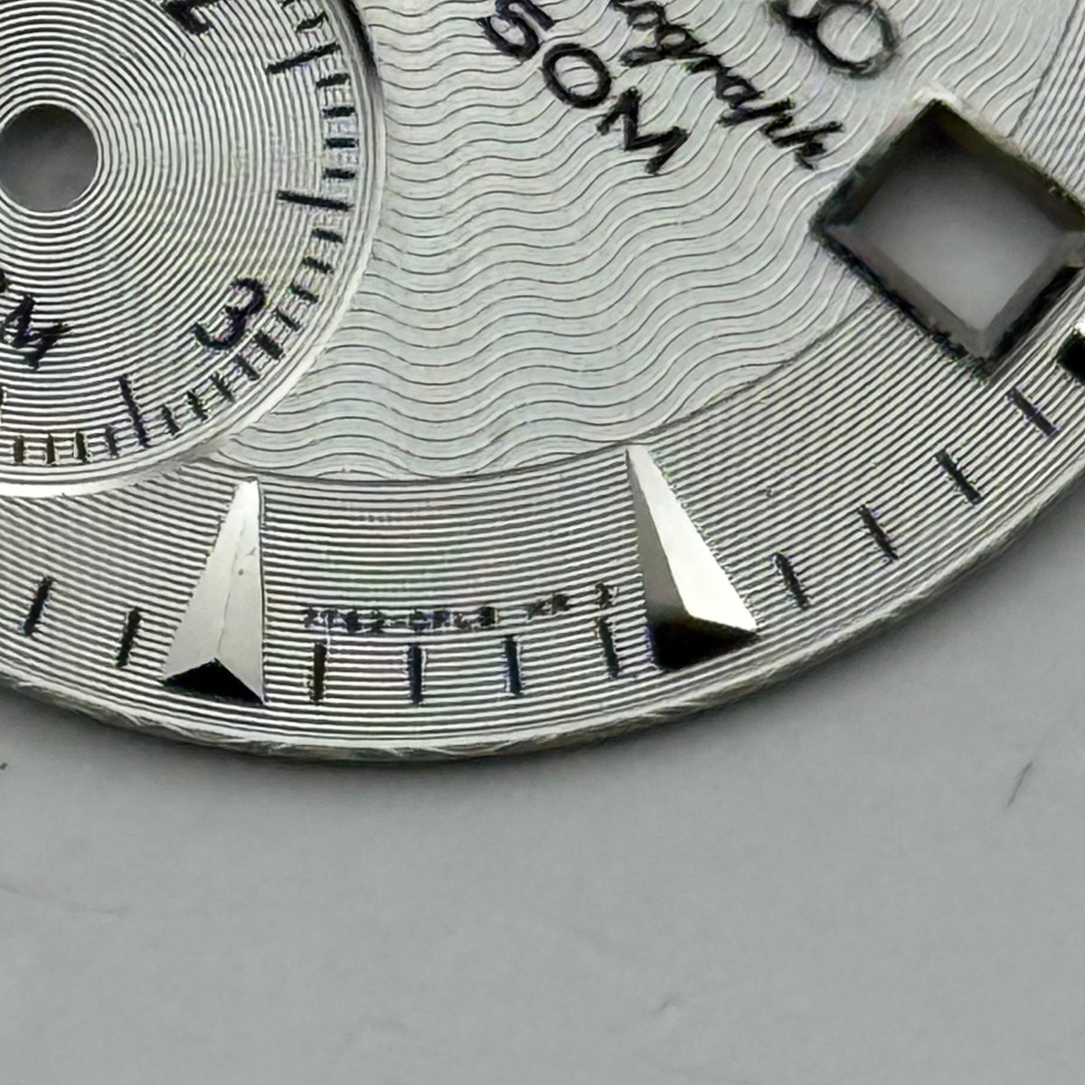 Seiko Watch Dial Chronograph Alarm 50M Silver Japan Spare Parts Repair 27.5mm