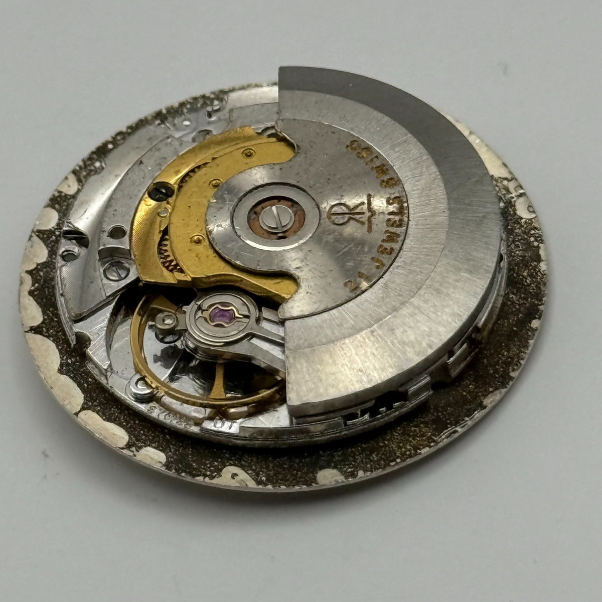 MSR S76/28 Watch Movement Garrard Date 21 Jewels Swiss Automatic Parts 25.9mm