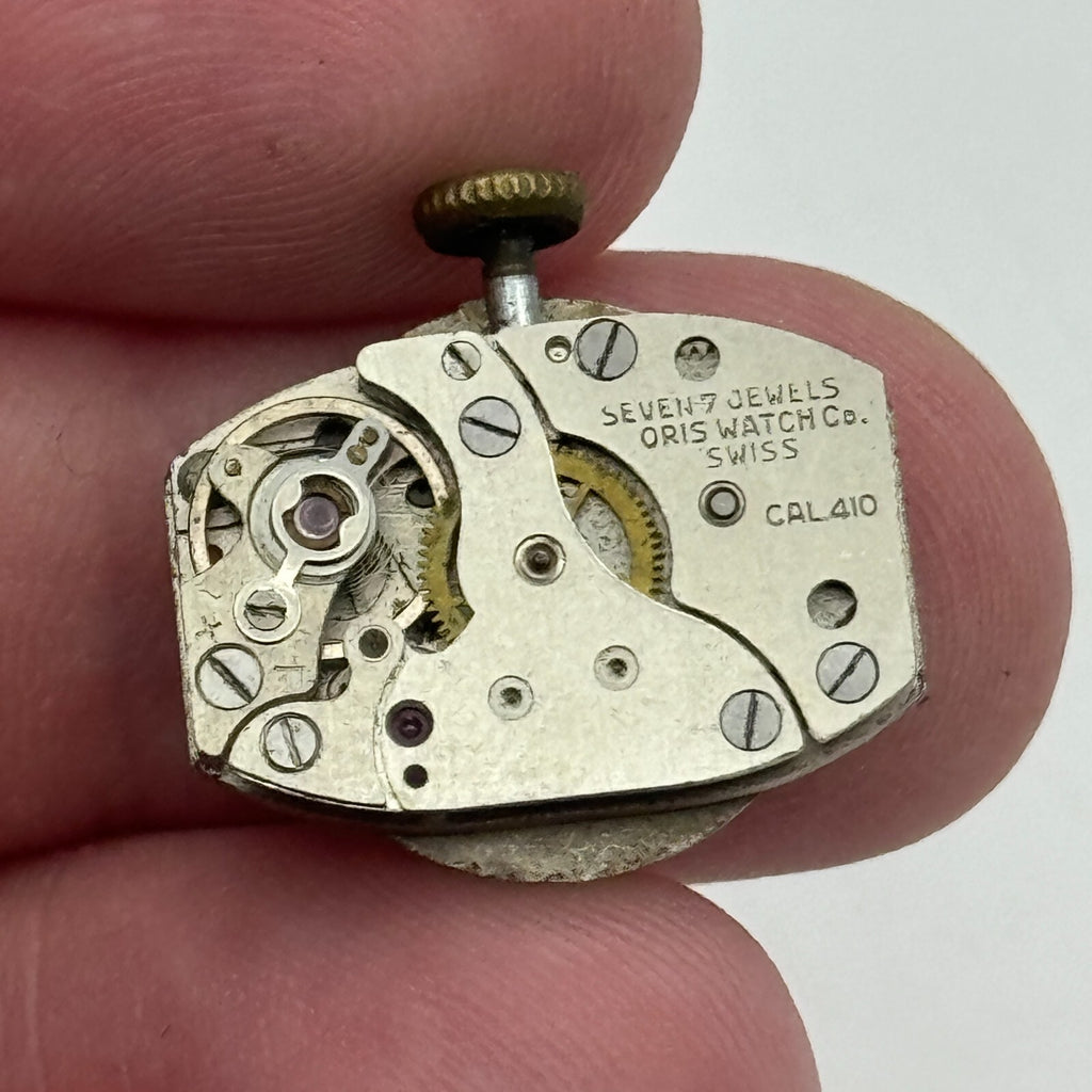 Oris Cal 410 Watch Movement Ladies Manual Wind Swiss Vintage Parts Repair 12.9mm