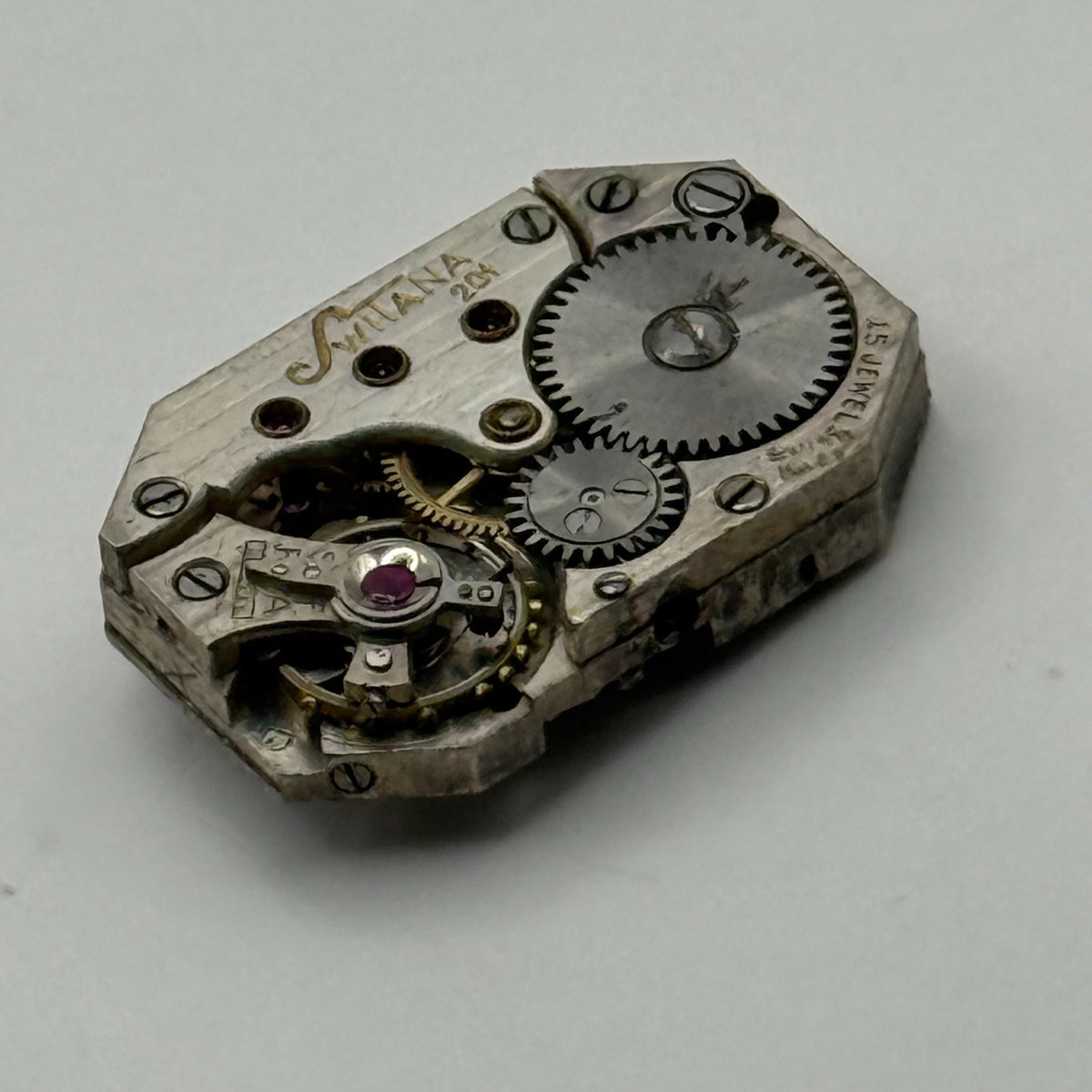 Switana 201 Watch Movement Swiss 15 Jewels Manual Wind Parts Repair 12.7mm