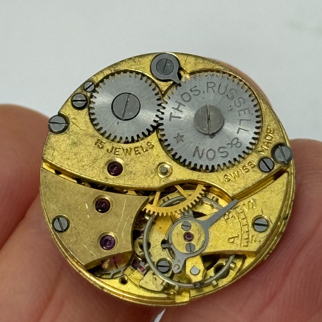 Thomas Russell & Son Watch Movement - Sub Second - For Parts / Repair - 23.2mm