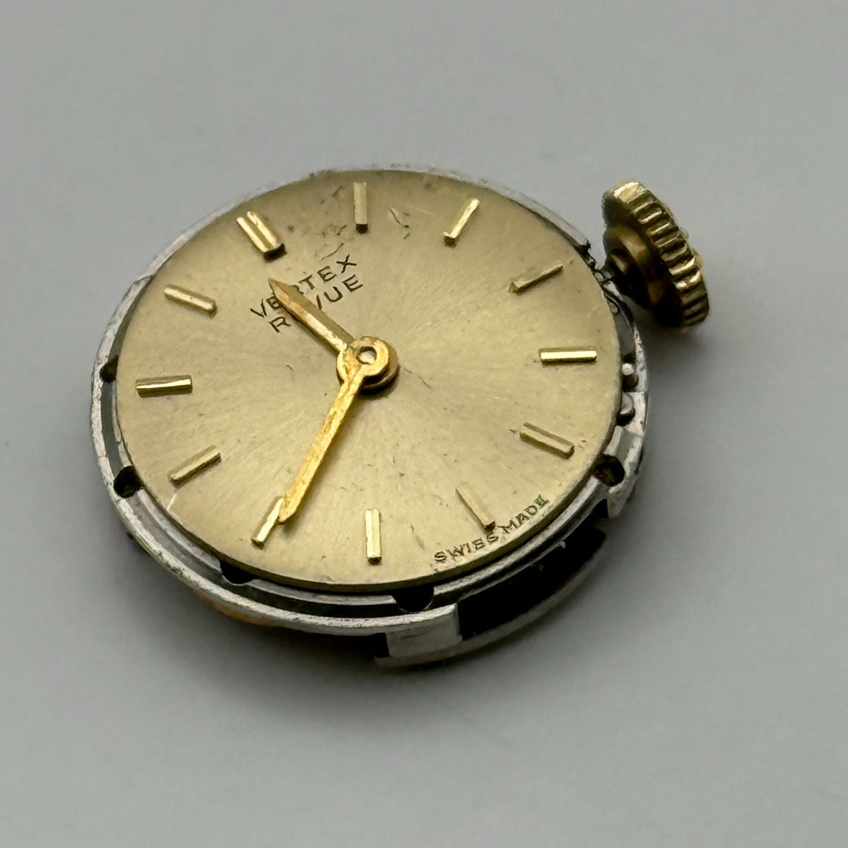 MSR D1 Watch Movement Vertex Revue 17 Jewels Swiss Manual Wind Parts 15.1mm