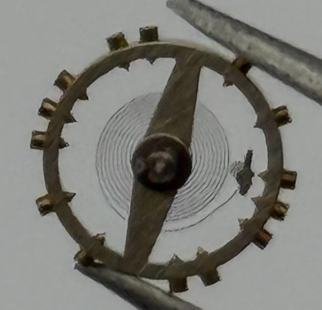 FHF 59 Balance Wheel Complete And Spring Renata 1231 M Watch Movement Parts NOS