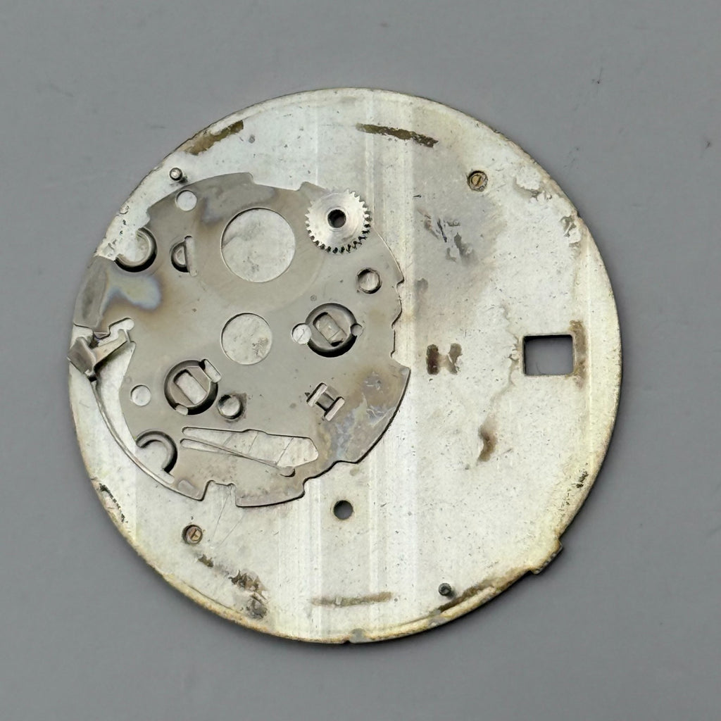 Seiko 7T32 Watch Dial Chronograph Alarm 50M Silver Grey Parts Repair 27.4mm