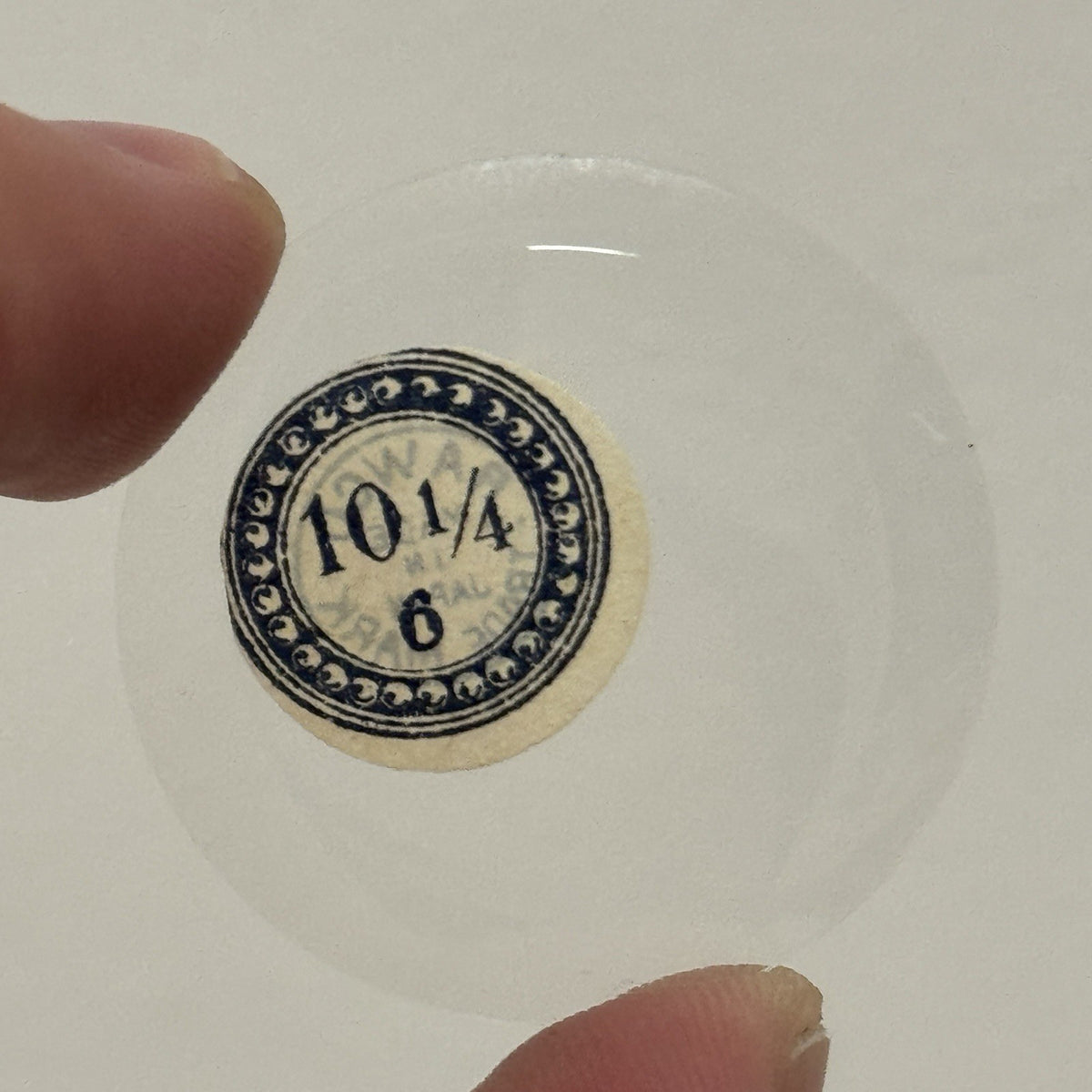 35mm Pocket Watch Glass / Crystal - 10 1/4 - 6 - 1.5mm Height - Rawco - Antique