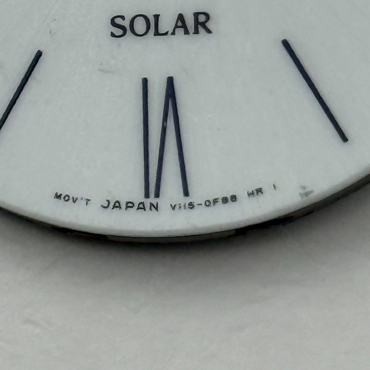 Seiko V115-0FB8 Watch Dial Solar White Japan Vintage Spare Parts Repair 33.5mm