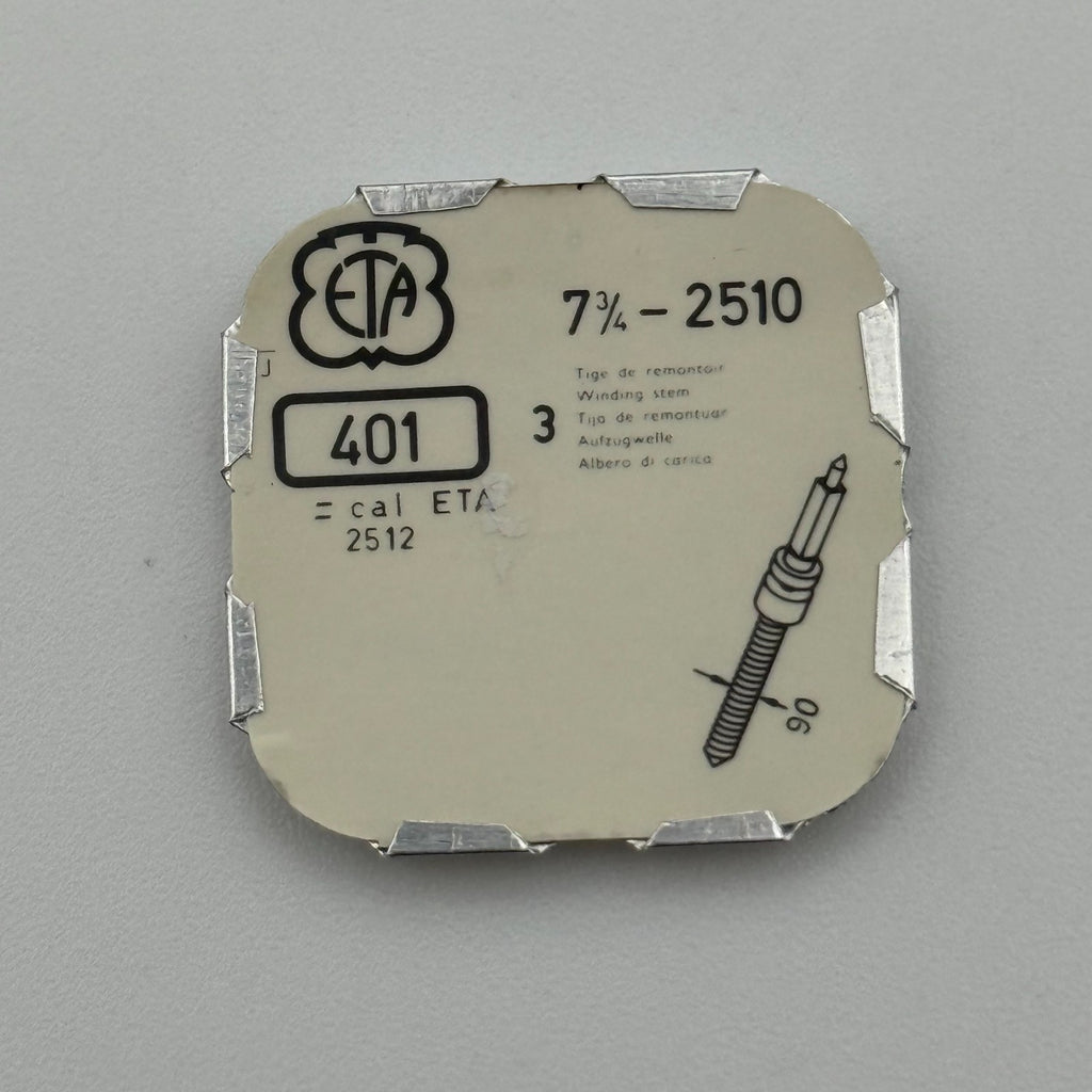 ETA 2510 Winding Stem Pack Of 3 - 7 3/4 - 401 - New Old Stock - Watch Parts