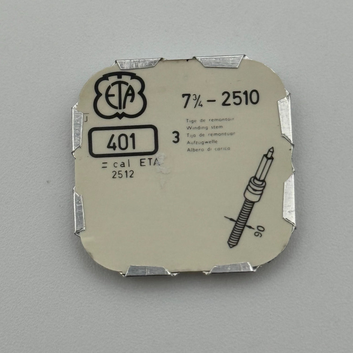 ETA 2510 Winding Stem Pack Of 3 - 7 3/4 - 401 - New Old Stock - Watch Parts