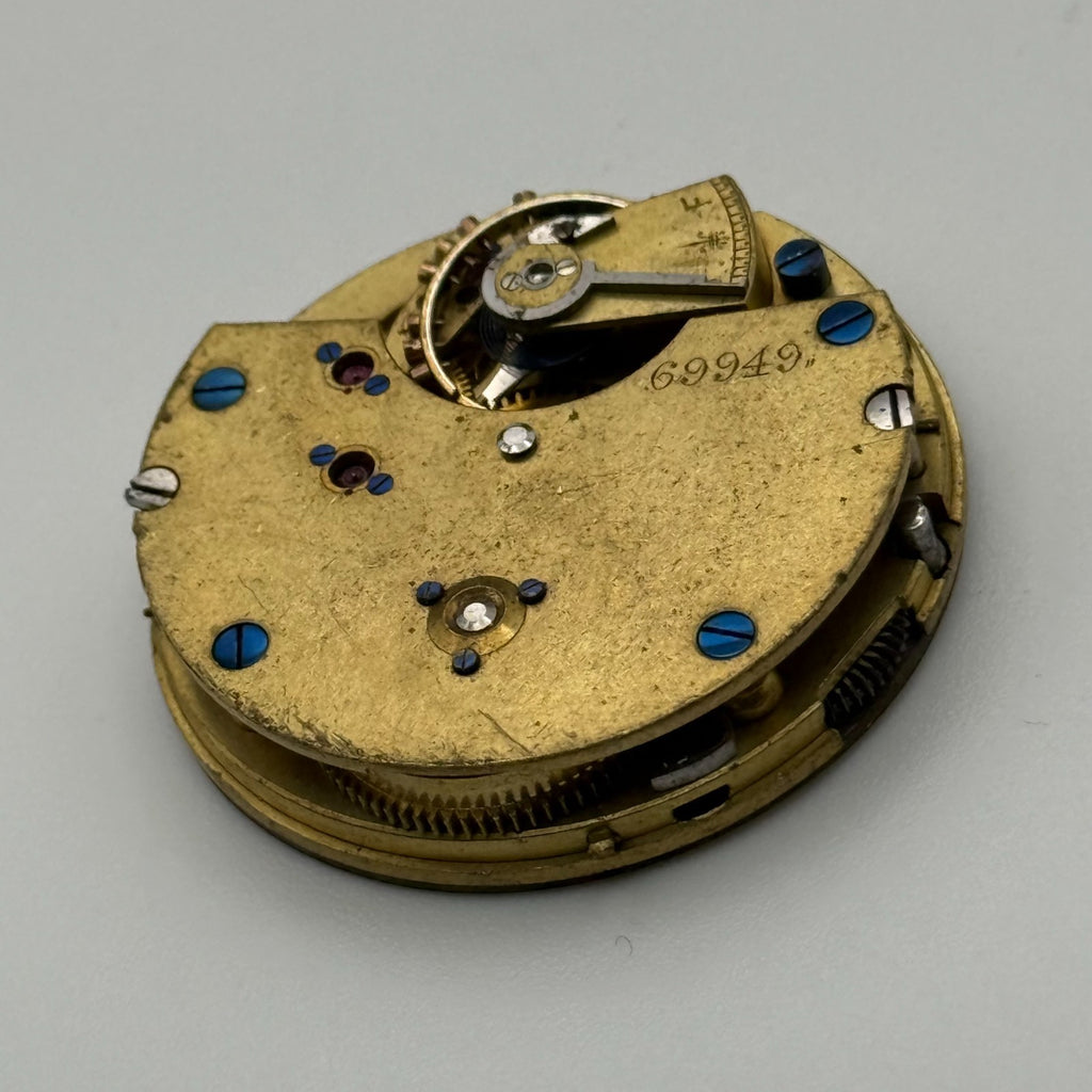English Lever Pocket Watch Movement - Unidentified - Parts / Repair 35.7mm
