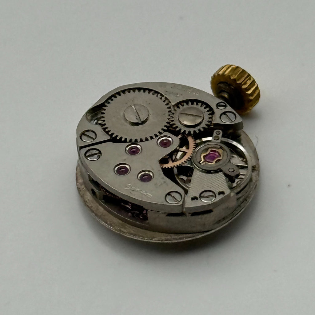 FE 68E4 Watch Movement Sandoz 17 Jewels Swiss Manual Wind Parts Repair 13.1mm