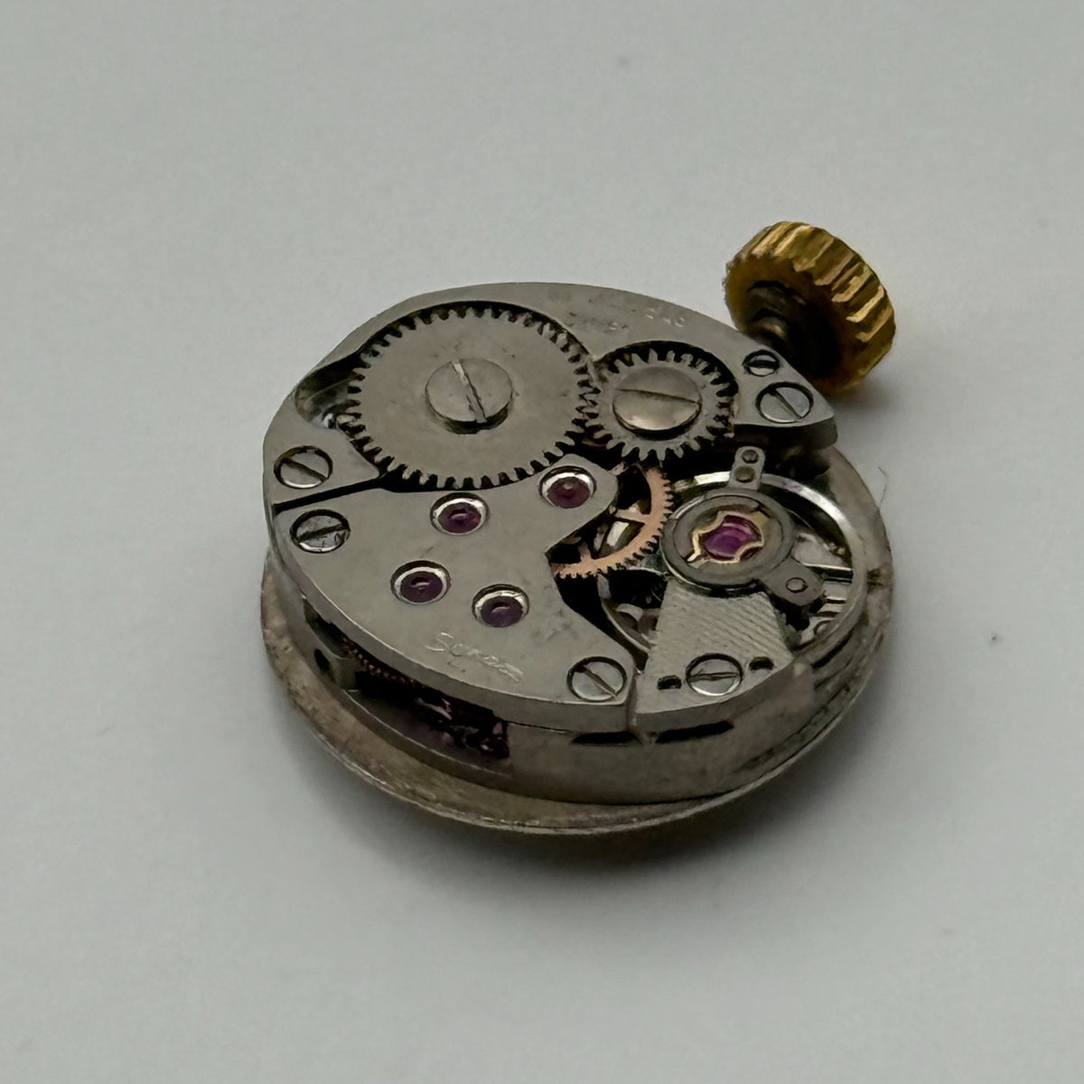 FE 68E4 Watch Movement Sandoz 17 Jewels Swiss Manual Wind Parts Repair 13.1mm
