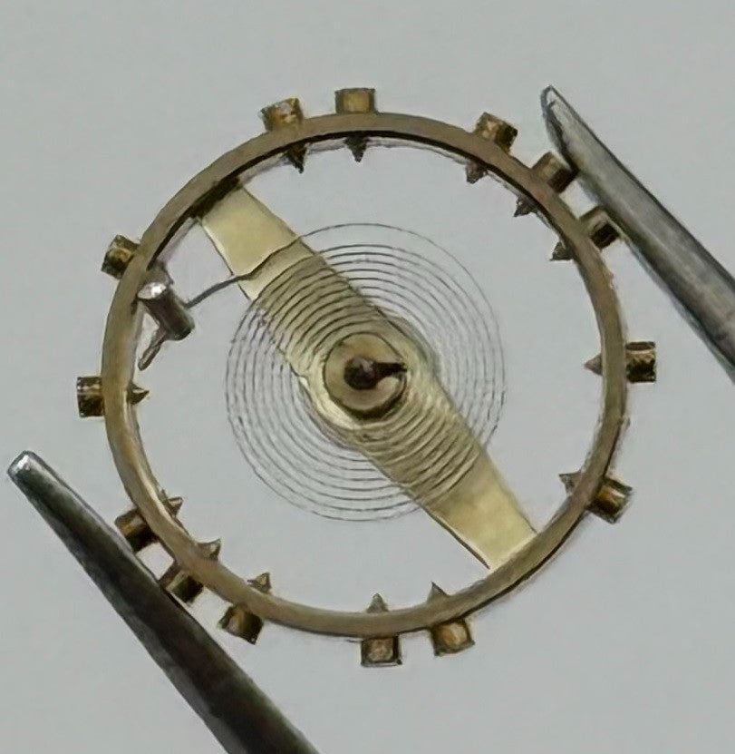 Peseux 220 Balance Wheel Complete And Spring 8¾’’’ 282 Watch Movement Parts NOS