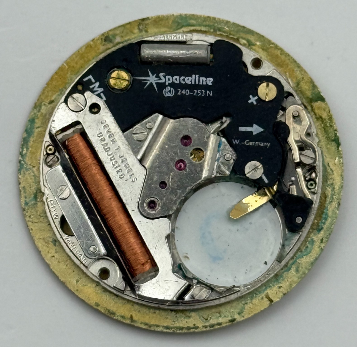 PUW 240N-243N Quartz Watch Movement Spaceline Date Vintage Parts Repair 23.8mm
