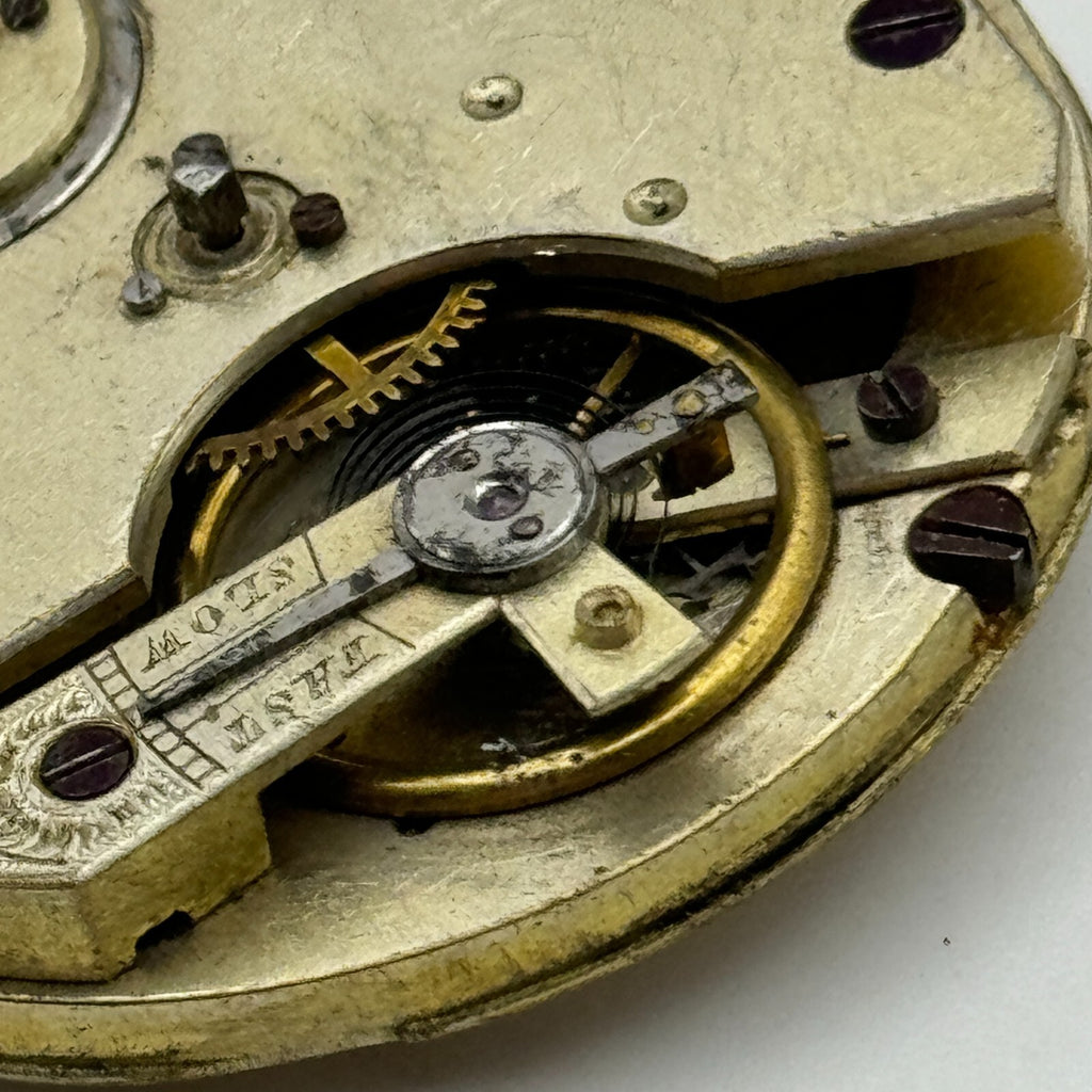 Nordmann Geneve Antique Key Wound Pocket Watch Movement Parts Repair 40.7mm