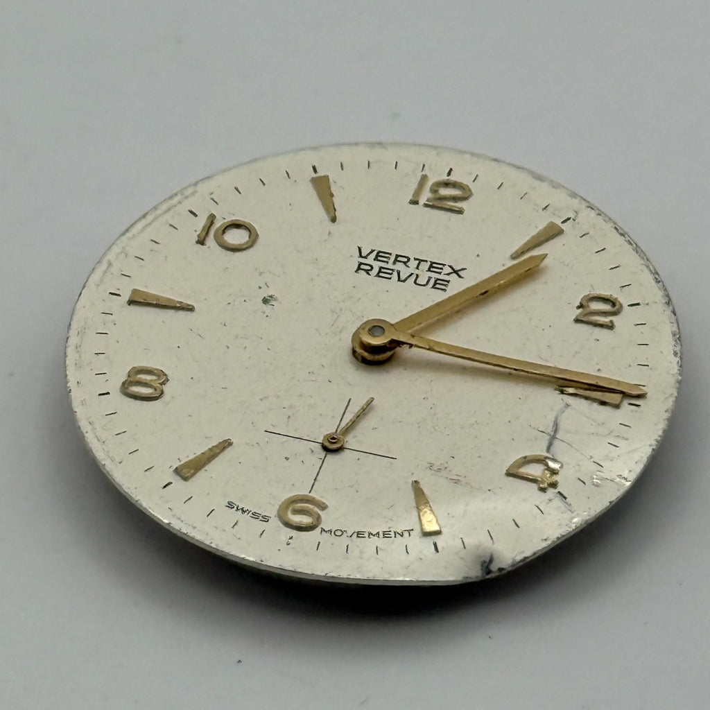 Vertex Revue 77.1 Watch Movement 17 Jewels Swiss Running Manual Wind Parts 26mm