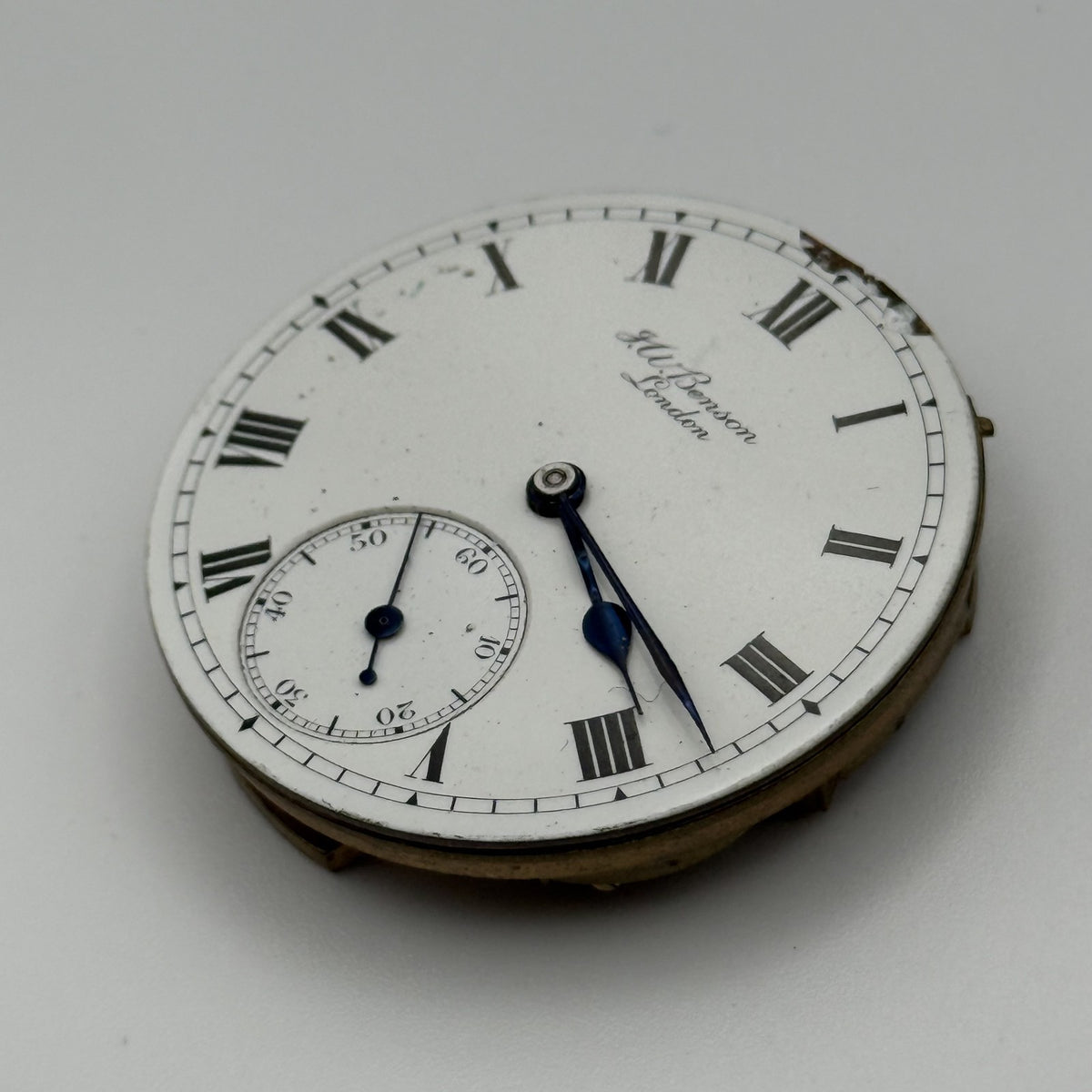 English Lever Pocket Watch Movement - J.W. Benson Ludgate - Parts/Repair 41.2mm