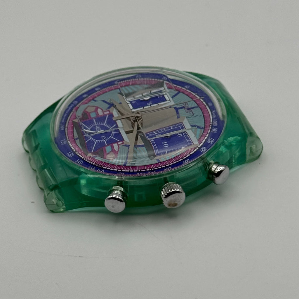 Vintage Swatch Chrono Watch SCN112 Echodeco 1994 ETA Quartz Swiss 39mm Parts