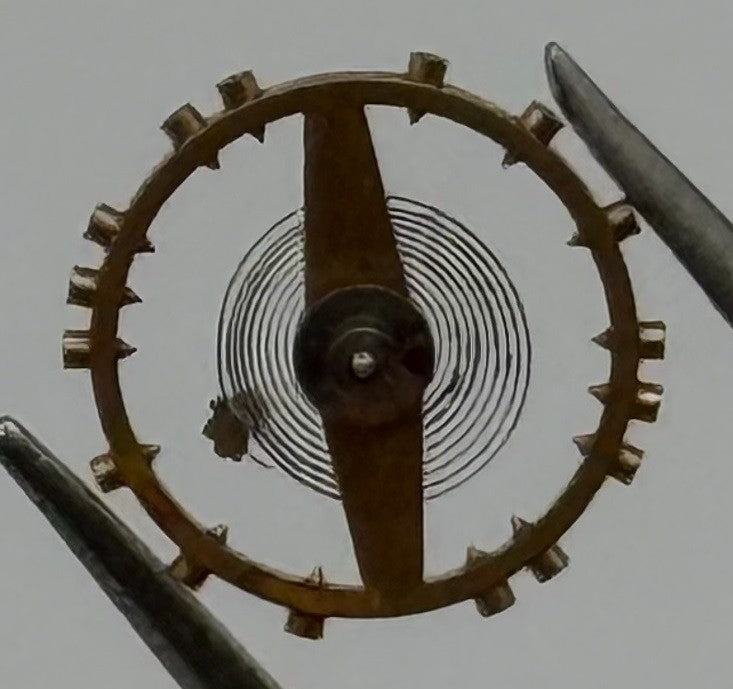 Kurtz 570 Balance Wheel Complete And Spring 5¼’’’ 808 Watch Movement Parts NOS