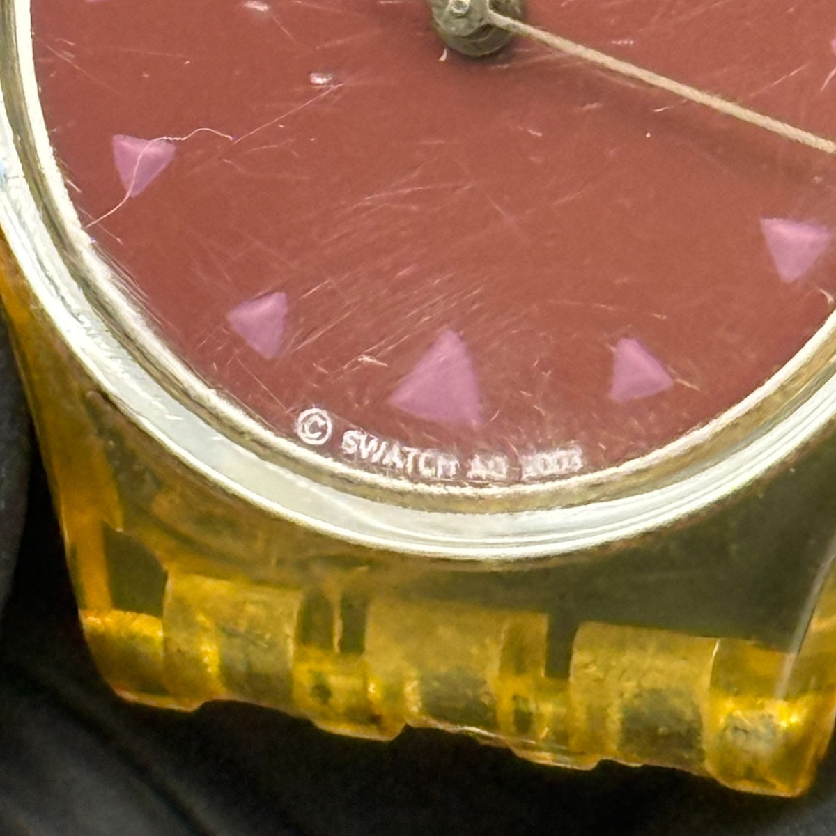 Vintage Swatch Vida Watch Burgundy Red 2003 ETA Quartz Swiss 25mm Parts Repair