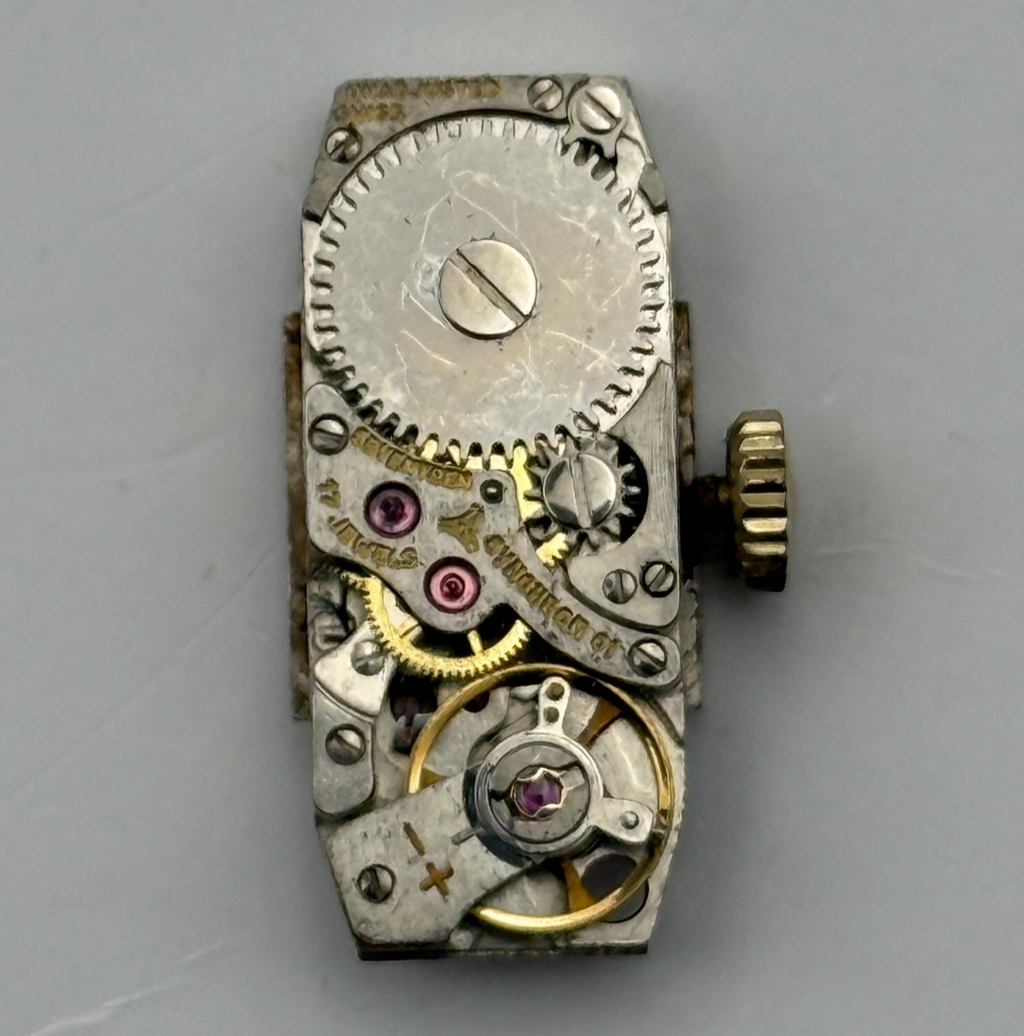 FHF 59-21 Watch Movement Delvina Swiss 17 Jewels Manual Wind Parts Repair 9mm