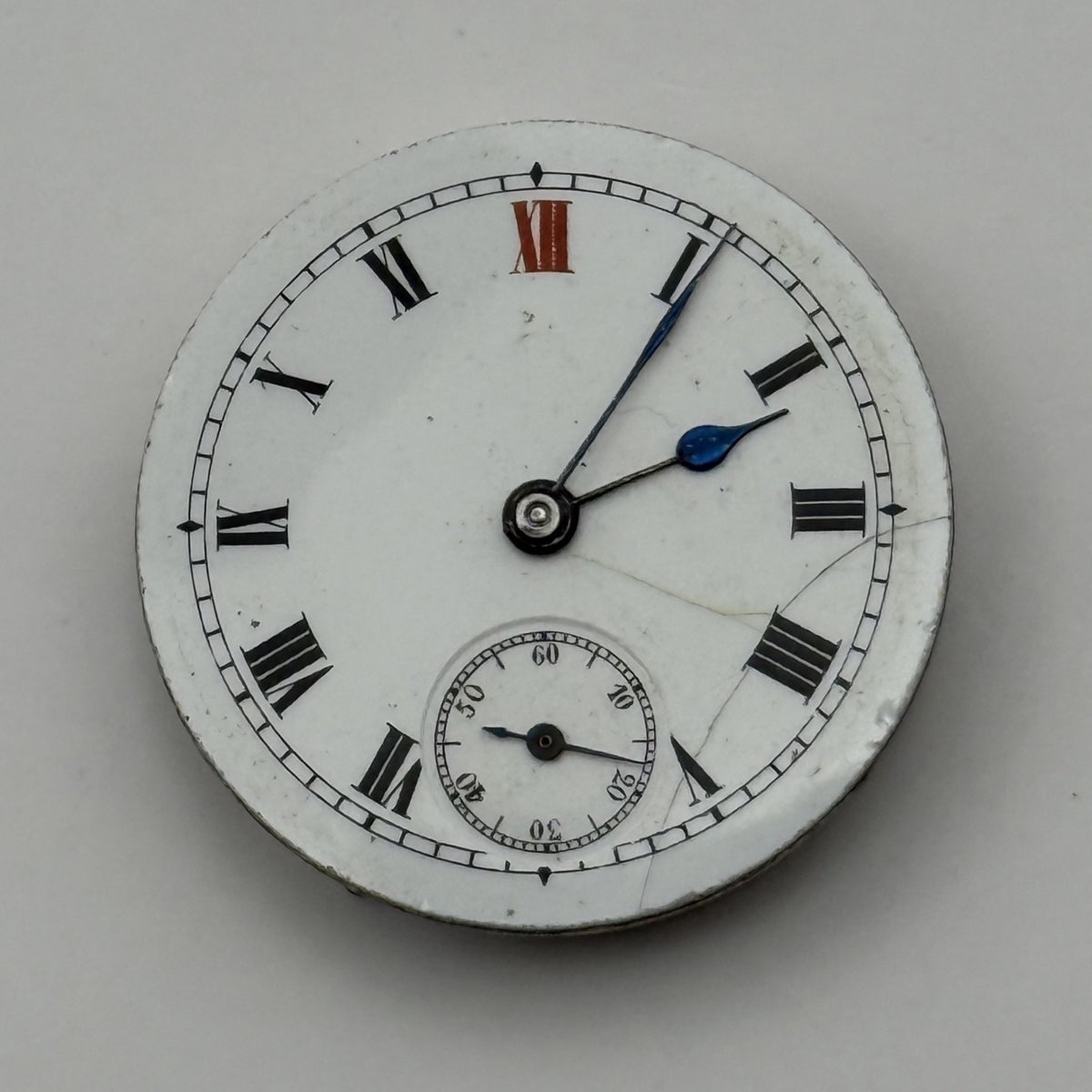 Unidentified Trench Watch Movement - Sub Seconds - For Parts / Repair - 24.7mm