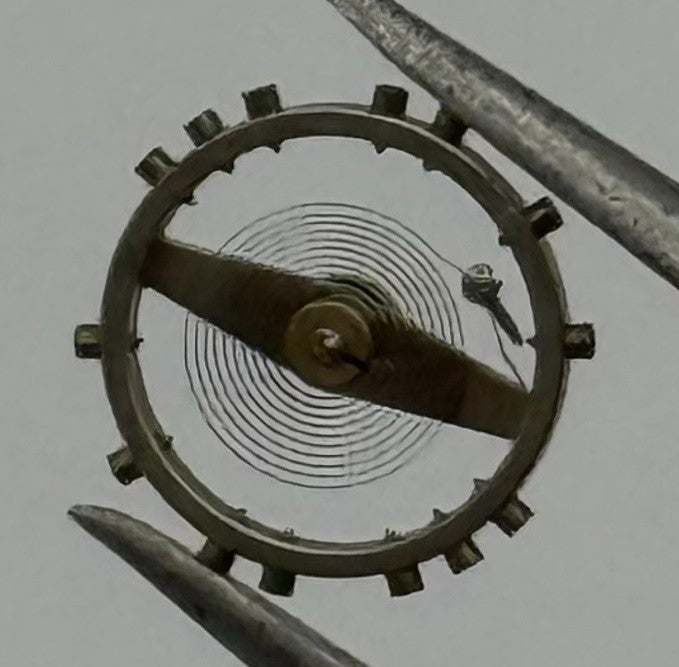 Peseux 100 Balance Wheel Complete And Spring 5¼’’’ 275 Watch Movement Parts NOS