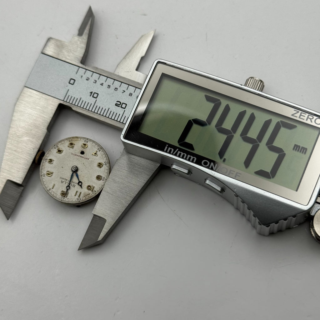 Bulla Watch Movement 17 Rubis Antimagnetic Manual Wind Vintage Parts Repair 22mm
